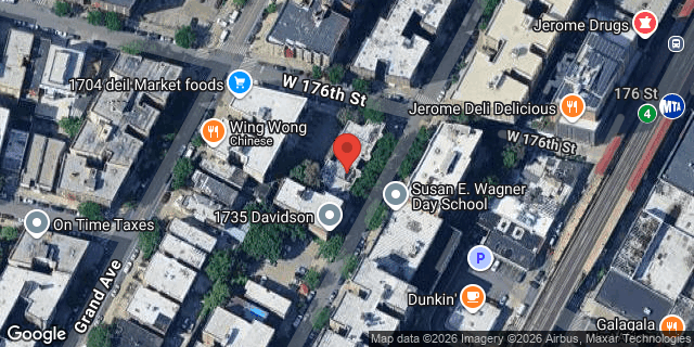 Aerial map of 1739 DAVIDSON AVENUE, Bronx