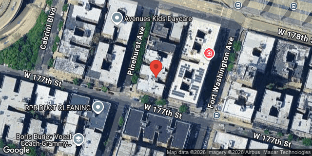 Aerial map of 809 WEST 177 STREET, Manhattan