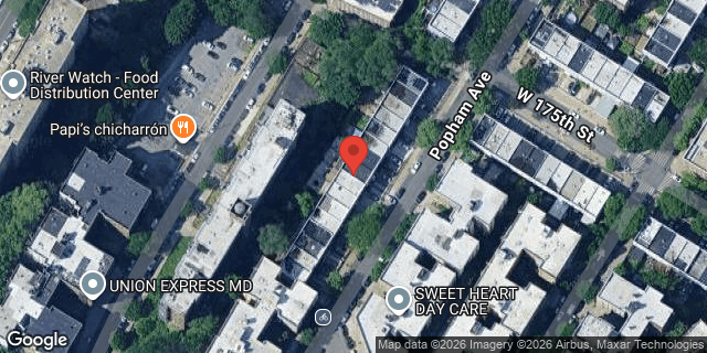 Aerial map of 1517 POPHAM AVENUE, Bronx