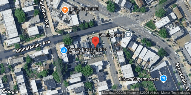 Aerial map of 1869 MULINER AVENUE, Bronx