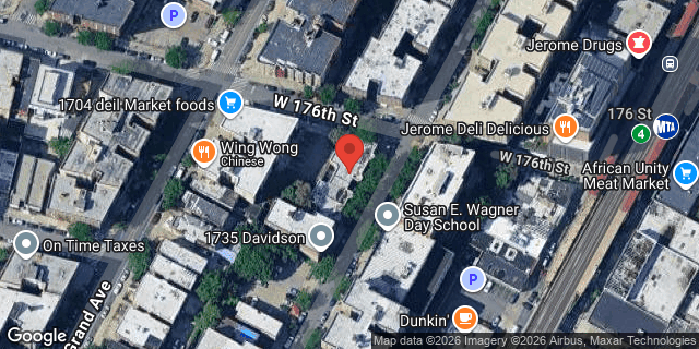 Aerial map of 1741 DAVIDSON AVENUE, Bronx