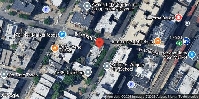 Aerial map of 1743 DAVIDSON AVENUE, Bronx