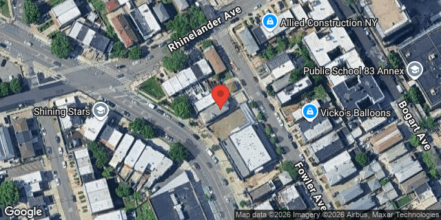 Aerial map of 1866 BRONXDALE AVENUE, Bronx