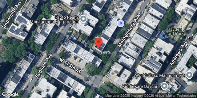 Aerial map of 1631 MONTGOMERY AVENUE, Bronx