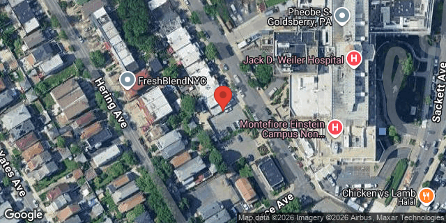 Aerial map of 1613 TENBROECK AVENUE, Bronx