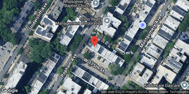 Aerial map of 157 WEST 175 STREET, Bronx