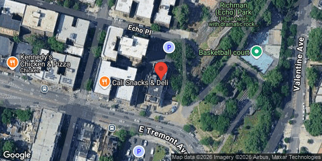 Aerial map of 321 EAST TREMONT AVENUE, Bronx