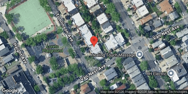 Aerial map of 1724 TOMLINSON AVENUE, Bronx