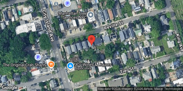 Aerial map of 148 REVILLE STREET, Bronx