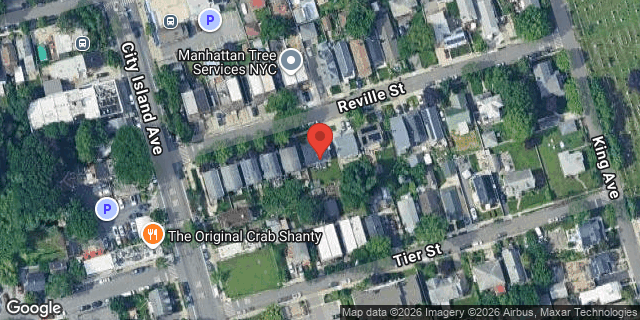 Aerial map of 154 REVILLE STREET, Bronx
