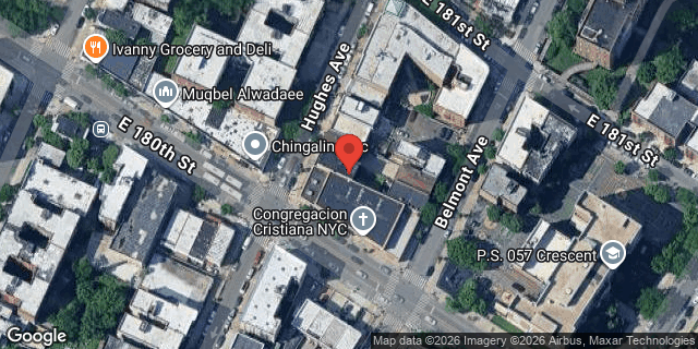 Aerial map of 2104 HUGHES AVENUE, Bronx