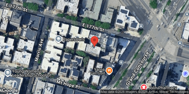 Aerial map of 124 EAST 177 STREET, Bronx