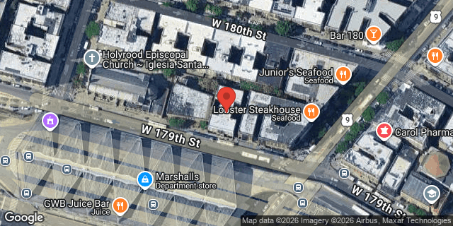 Aerial map of 705 WEST 179 STREET, Manhattan