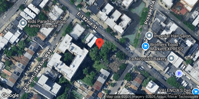 Aerial map of 746 EAST 182 STREET, Bronx