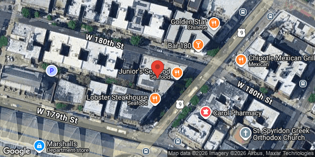 Aerial map of 700 WEST 180 STREET, Manhattan