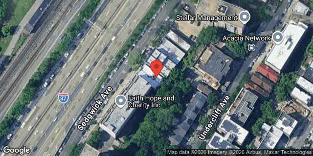 Aerial map of 1622 SEDGWICK AVENUE, Bronx