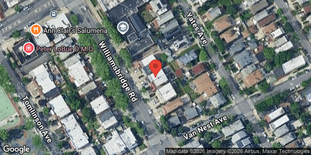 Aerial map of 1716 WILLIAMSBRIDGE ROAD, Bronx