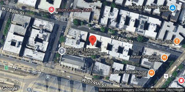 Aerial map of 720 WEST 180 STREET, Manhattan
