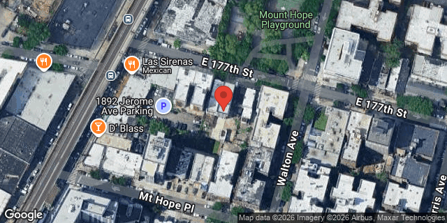 Aerial map of 22 EAST 177 STREET, Bronx