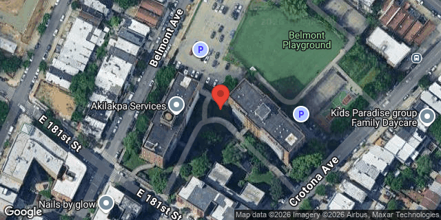 Aerial map of 661 EAST 181 STREET, Bronx