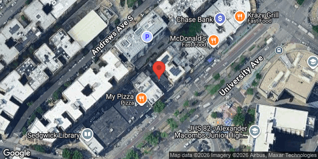 Aerial map of 1727 UNIVERSITY AVENUE, Bronx