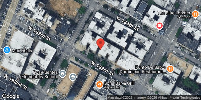Aerial map of 201 WADSWORTH AVENUE, Manhattan
