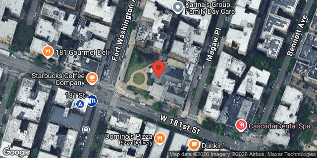 Aerial map of 729 WEST 181 STREET, Manhattan