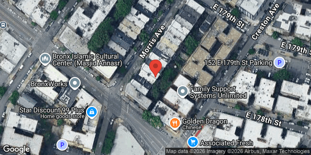 Aerial map of 1974 MORRIS AVENUE, Bronx