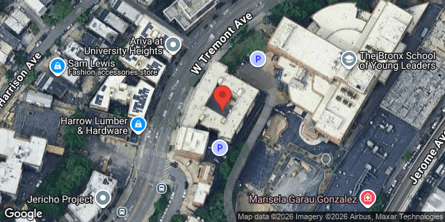 Aerial map of 62 WEST TREMONT AVENUE, Bronx