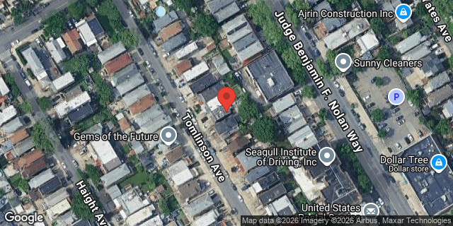 Aerial map of 1840 TOMLINSON AVENUE, Bronx