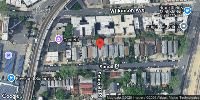 Aerial map of 3129 SANDS PLACE, Bronx