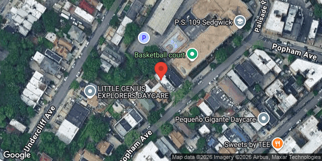Aerial map of 1753 POPHAM AVENUE, Bronx