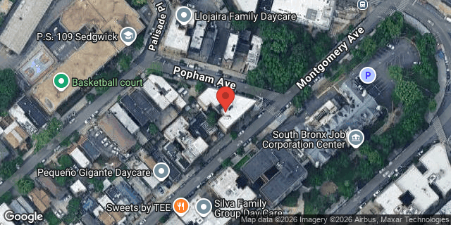 Aerial map of 1800 POPHAM AVENUE, Bronx