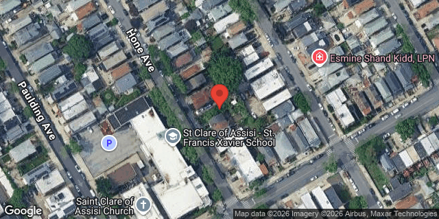 Aerial map of HONE AVENUE, Bronx