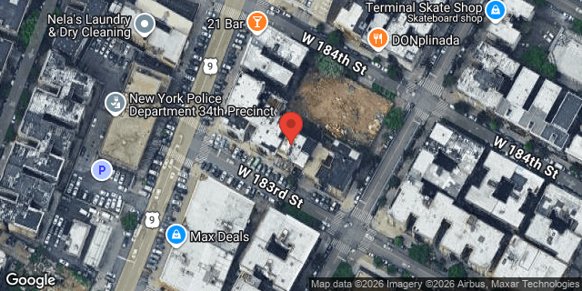 Aerial map of 661 WEST 183 STREET, Manhattan
