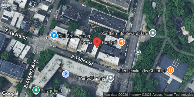 Aerial map of 781 EAST 183 STREET, Bronx