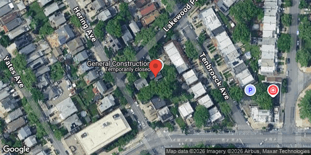Aerial map of 1186 LAKEWOOD PLACE, Bronx
