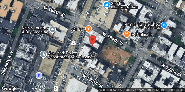 Aerial map of 4308 BROADWAY, Manhattan