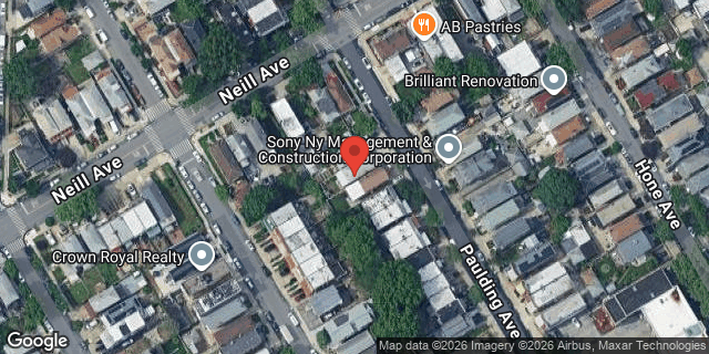 Aerial map of 1961 PAULDING AVENUE, Bronx