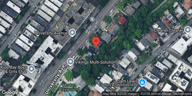 Aerial map of 1856 UNIVERSITY AVENUE, Bronx