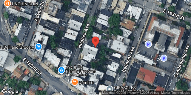 Aerial map of 2250 HUGHES AVENUE, Bronx
