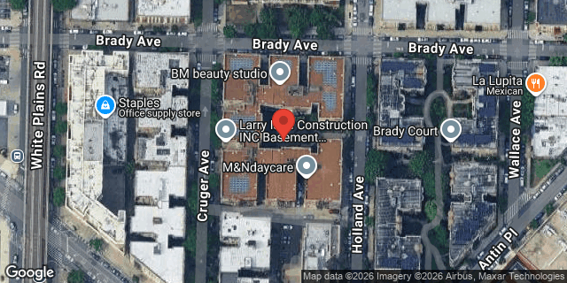 Aerial map of 2041 HOLLAND AVENUE, Bronx