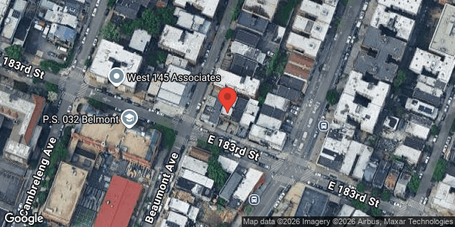 Aerial map of 705 EAST 183 STREET, Bronx