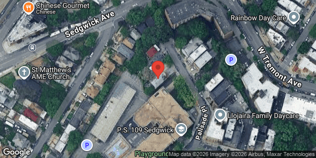 Aerial map of 1815 PALISADE PLACE, Bronx
