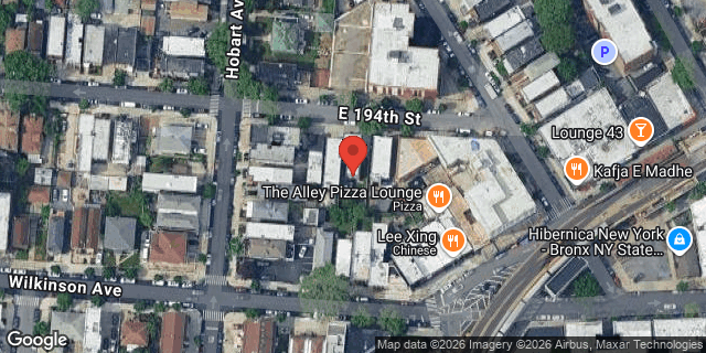 Aerial map of 2932 EAST 194 STREET, Bronx