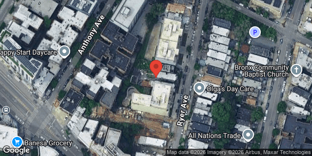 Aerial map of 2055 RYER AVENUE, Bronx