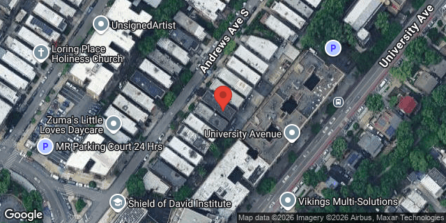 Aerial map of 1834 ANDREWS AVENUE SOUTH, Bronx