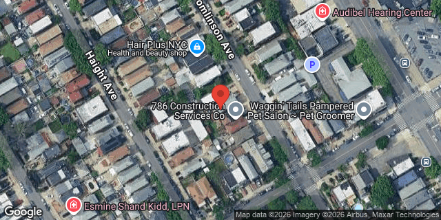 Aerial map of 1919 TOMLINSON AVENUE, Bronx