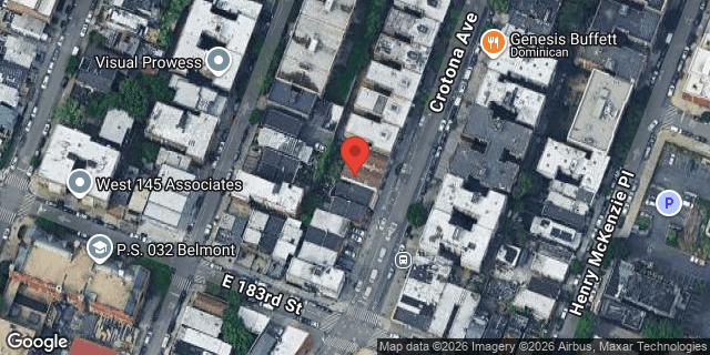 Aerial map of 2305 CROTONA AVENUE, Bronx