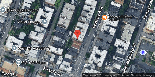 Aerial map of 2309 CROTONA AVENUE, Bronx
